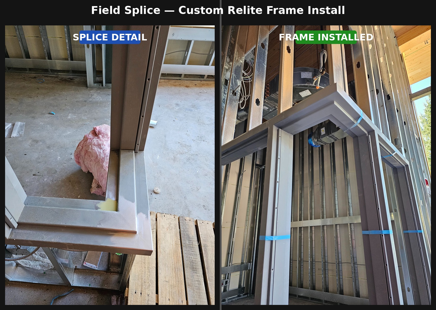 Before and After - Emergency security door repair