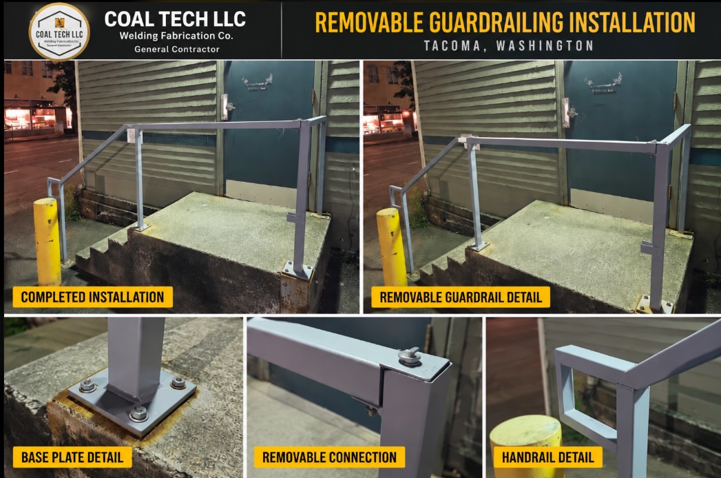 Removable guardrail fabrication and installation — Tacoma, WA
